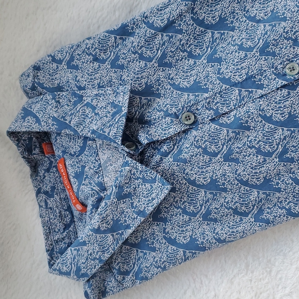Tori Richard Wave Aloha Shirt, XL